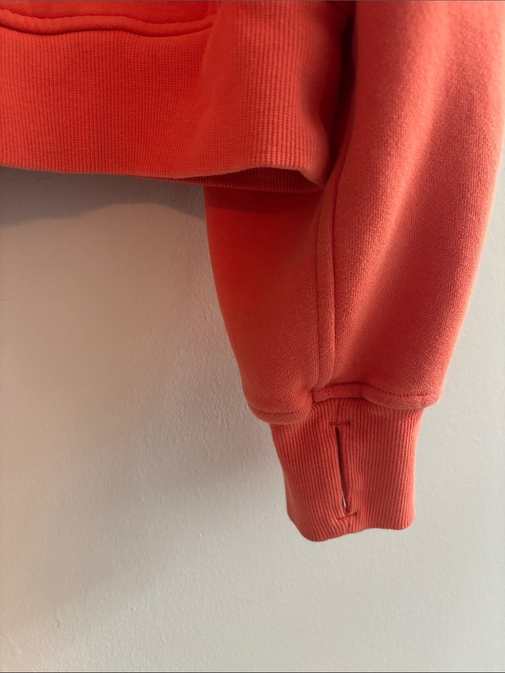 Lululemon Scuba hoodie cropped pullover half zip in coral orange - Picture 4 of 8